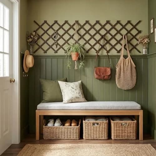 Tilinyan & one Expandable Wooden Lattice Panels 2.54cm x 226cm (38''x 89'') | Rustic Garden Trellis for Climbing Plants thumbnail 4