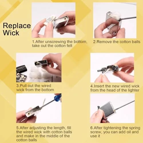 CooBigo 100 Pcs Lighter Flints with 20 Pcs Cotton Wicks | Extend Lighter Life thumbnail 4