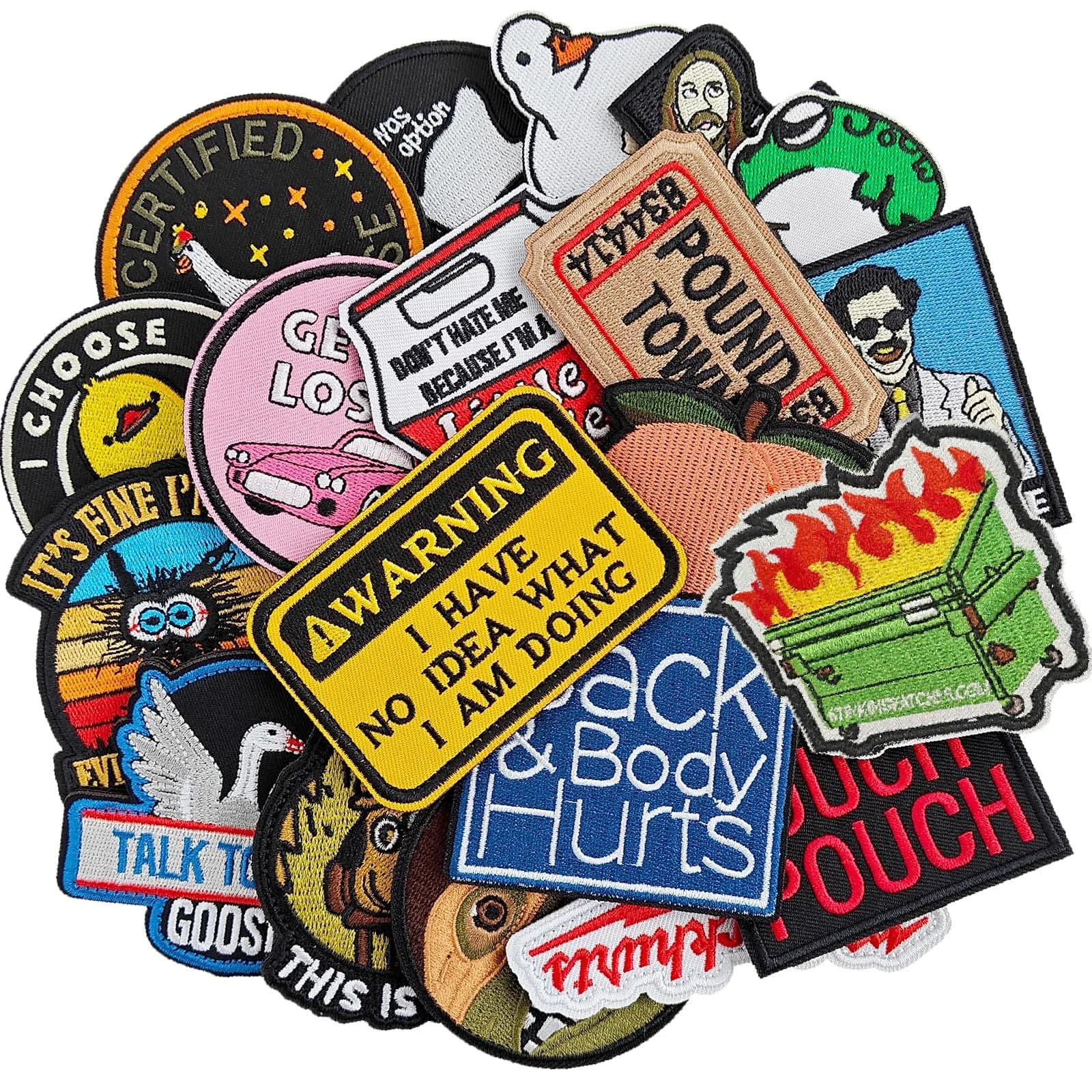 Harsgs Funny Tactical Morale Patches Pack 20pcs (2-3 inch)