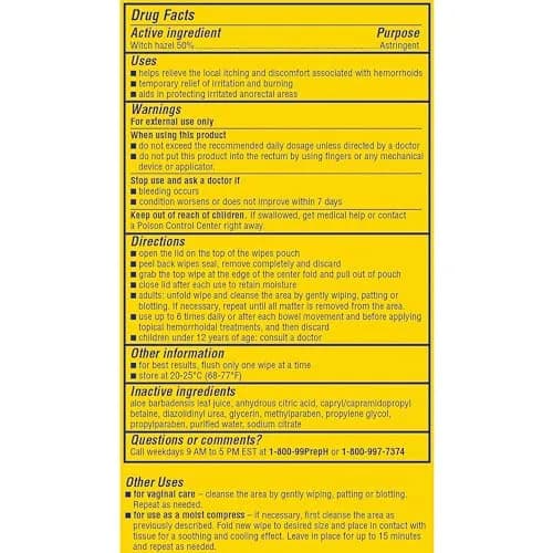 Preparation H Hemorrhoid Flushable Wipes with Witch Hazel 48 Count (Pack of 24) | Medication for Irritation Relief thumbnail 8