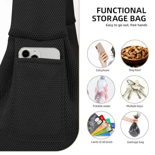 ARZQUT Dog and Cats Carrier Sling, Breathable Small Pet Carrier, 21 x 12 inches | Hands-Free Travel thumbnail 6