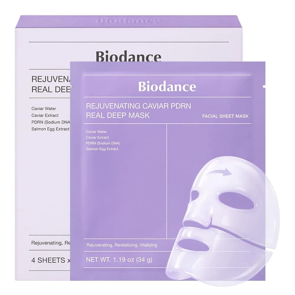 BIODANCE Rejuvenating Caviar PDRN Deep Mask 1.19oz (34g) x 4 | Skin Firming & Radiance - main product image