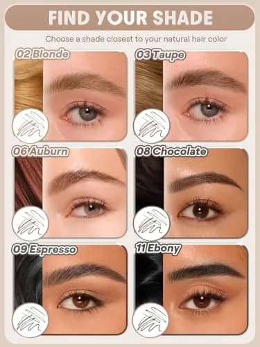 SHEGLAM Dual-Sided Eyebrow Pencil 11 Ebony | Waterproof Matte Cream & Liquid Pen thumbnail 6