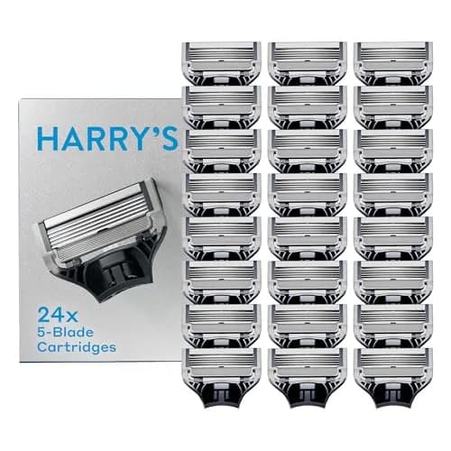 Harry's Original Razor Blades for Men - 24 Cartridges (4 Count, Pack of 6) | German Engineered 5-Blade Refills thumbnail 1