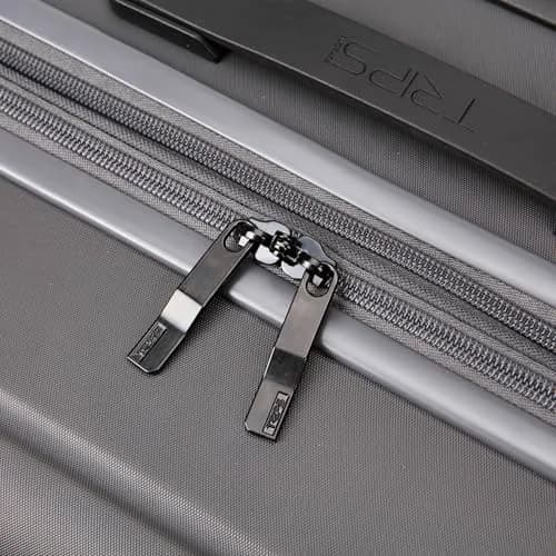 TRIPS AXIS 20-Inch Carry-On Lightweight Durable Hardside 8-Wheel Spinner Cabin Size Luggage, Asphalt | 20" Hard Shell with 8 Spinner Wheels thumbnail 3