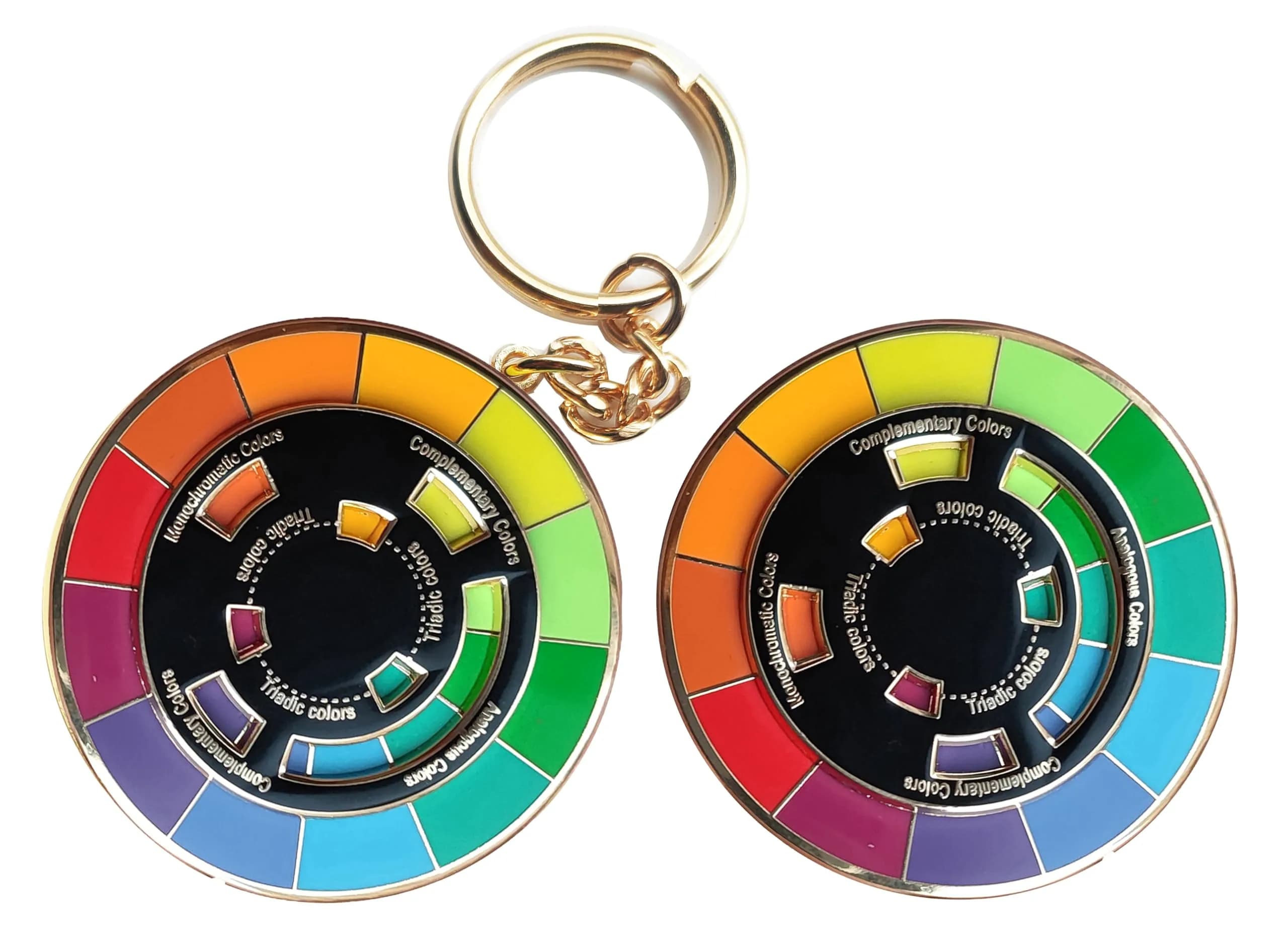 Langjitianya Creative Color Wheel Enamel Pin with Spinning Wheel, 5.1 cm (2 Inches) | Artist Lapel Pin for Backpacks, Suits, Bags