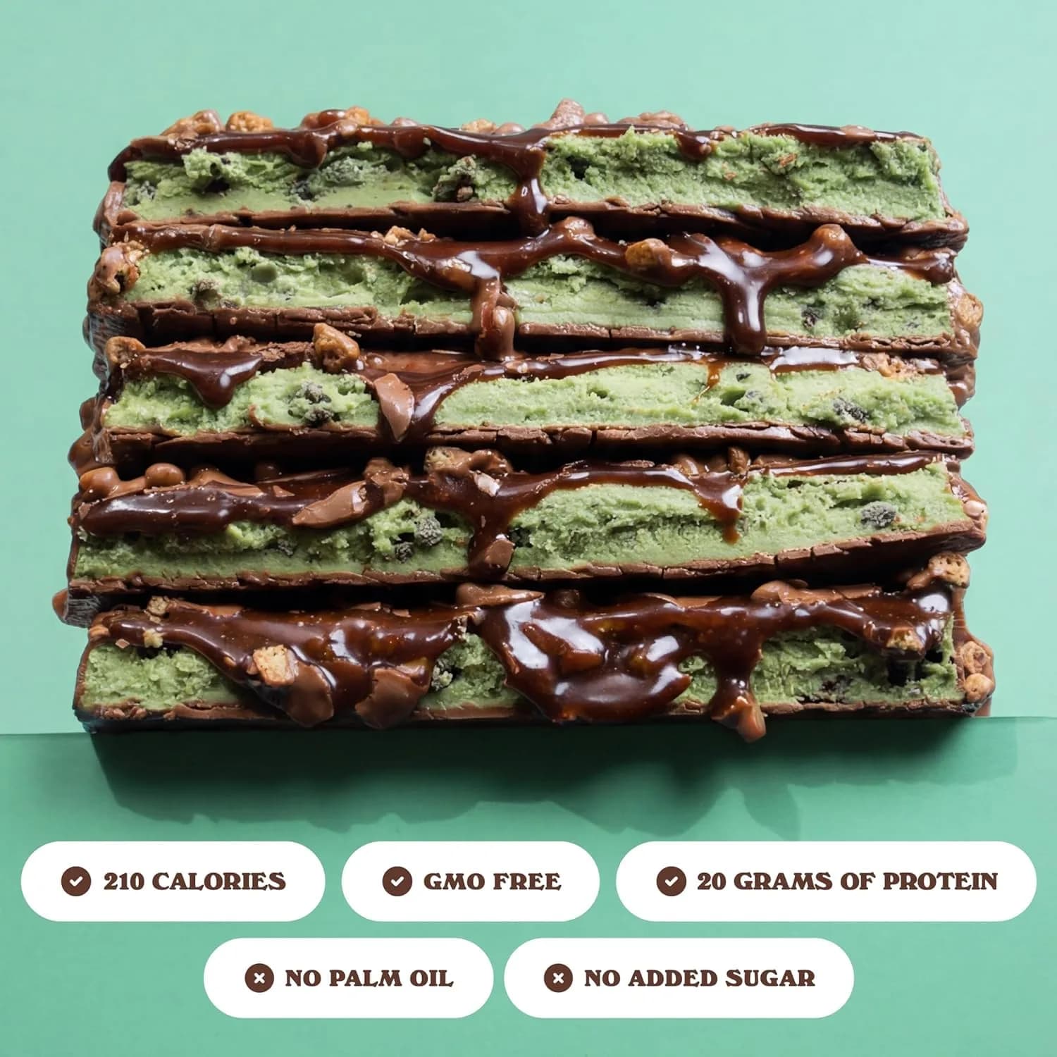 Barebells Mint Chocolate Crisp Protein Bar 20g Protein 55g (Pack of 24) thumbnail 4