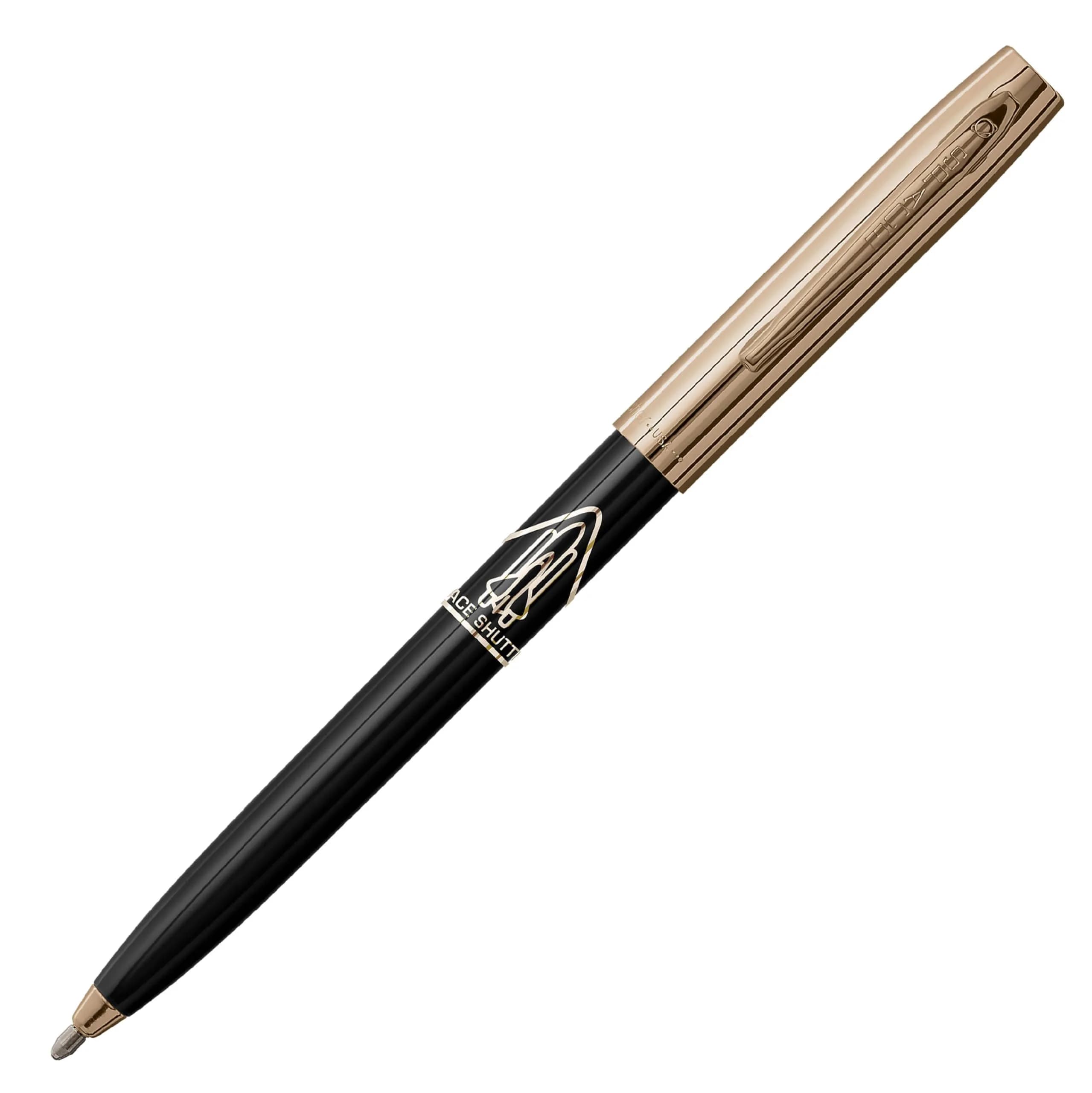 Fisher Space Pen Cap-O-Matic Blue Barrel / Chrome Cap Space Shuttle Imprint - Writes Upside Down