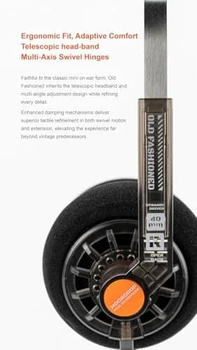 Moondrop Old Fashioned On-Ear Headphones Silver | 32Ω Impedance, 40mm Driver, 0.78mm 2pin Cable thumbnail 9