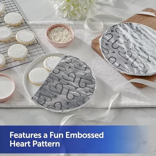 Reynolds Wrap Fun Foil Heart Patterned Aluminum Foil Roll 16.6 Yards x 12 Inches (50 Sq. Ft. Total, Pack of 2) | Embossed Hearts for Gifting & Food Prep thumbnail 2