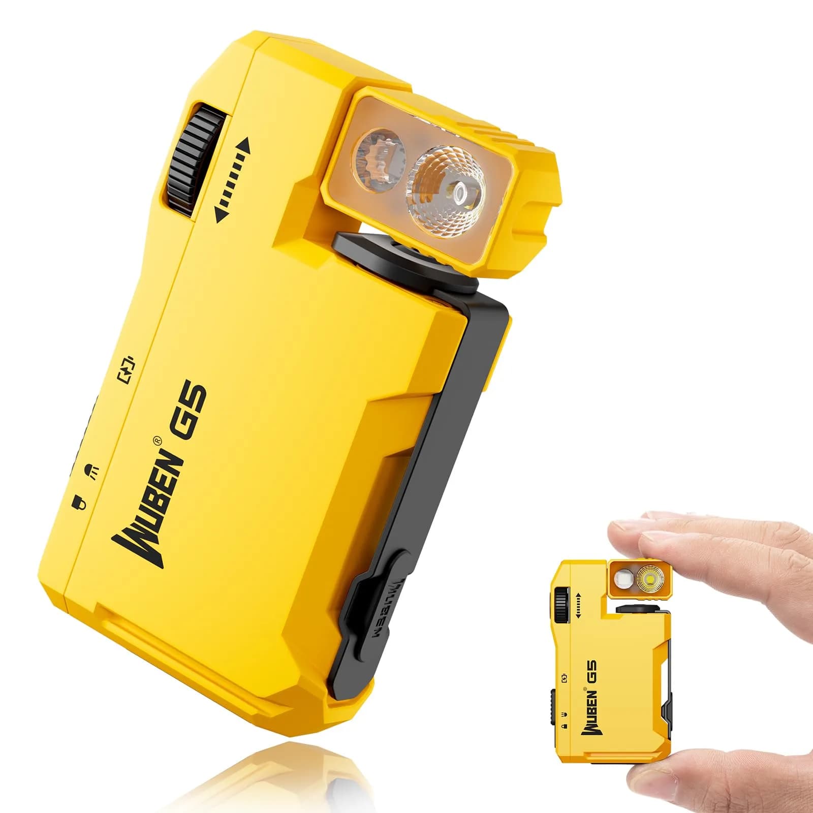WUBEN G5 EDC Rechargeable Flashlight 400 Lumens | Compact Mini Pocket LED Torch with RGB, Magnetic Base, Type-C Charging
