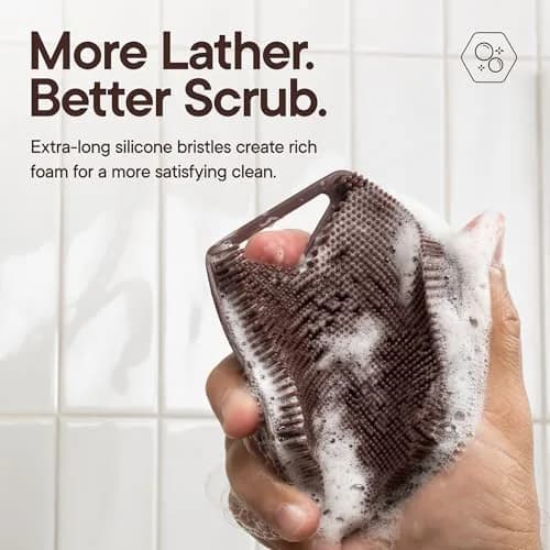 TOOLETRIES Silicone Body Scrubber 2.0 | Deep Cleaning & Exfoliation with Longer Bristles thumbnail 5