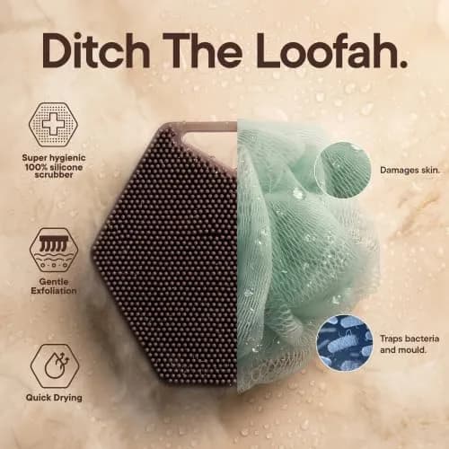 TOOLETRIES Silicone Body Scrubber 2.0 | Deep Cleaning & Exfoliation with Longer Bristles thumbnail 3