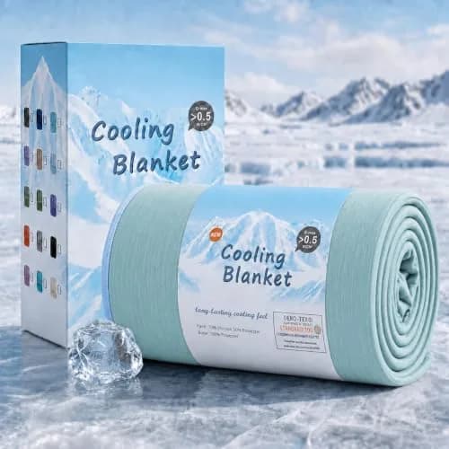 Topcee Cooling Blanket King Size 229cm x 274cm (90"x108") | Japanese Cooling Fiber, Q-Max > 0.5, Breathable thumbnail 1