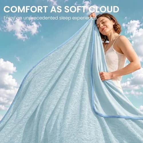 Topcee Cooling Blanket King Size 229cm x 274cm (90"x108") | Japanese Cooling Fiber, Q-Max > 0.5, Breathable thumbnail 6