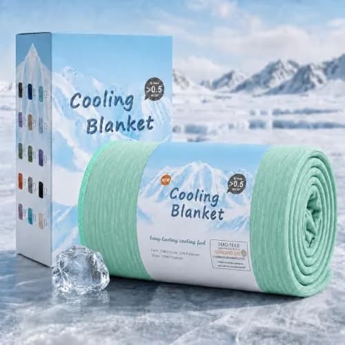 Topcee Cooling Blanket Queen Size 228x228 cm (90"x90") | Breathable Fabric for Hot Sleepers thumbnail 1