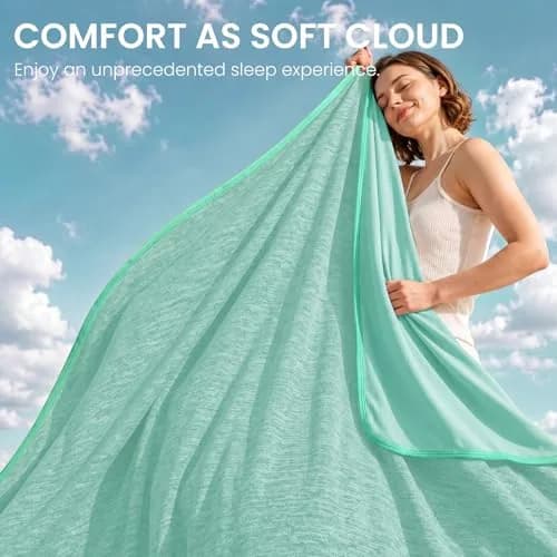 Topcee Cooling Blanket Queen Size 228x228 cm (90"x90") | Breathable Fabric for Hot Sleepers thumbnail 6