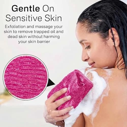 Yiclick Exfoliating Washcloth Towel, Back Scrubber 1 Count (Pack of 2) | Effective Dead Skin Removal thumbnail 3