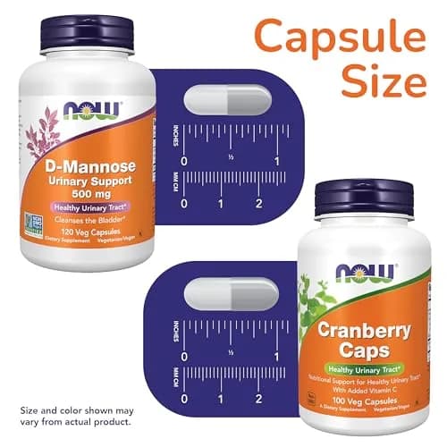 NOW Foods Urinary Tract Health Bundle D-Mannose 500mg & Cranberry 700mg 220 Count | Supports Bladder Health & Urinary Comfort thumbnail 2