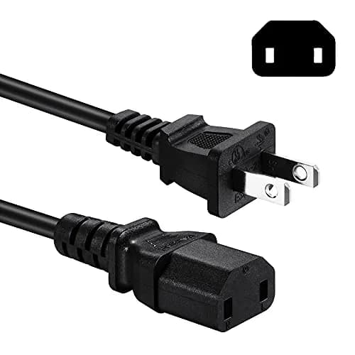 TPLTECH 10ft 2 Prong Power Cord | IEC320 C17 to NEMA 1-15P Replacement Cable thumbnail 1