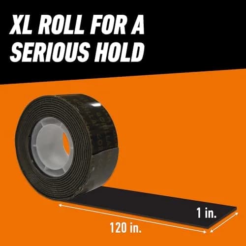 GORILLA Heavy Duty Double Sided Mounting Tape, Black Tape, 1 inch x 120 inches (Pack of 6) | Weatherproof for Indoor or Outdoor Use thumbnail 6
