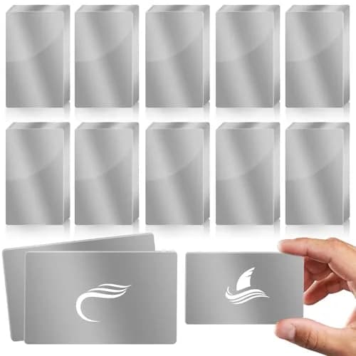 weparmeety Metal Business Cards 86 x 54 x 0.45mm | Aluminum Laser Engraving Blanks for Custom Designs thumbnail 1