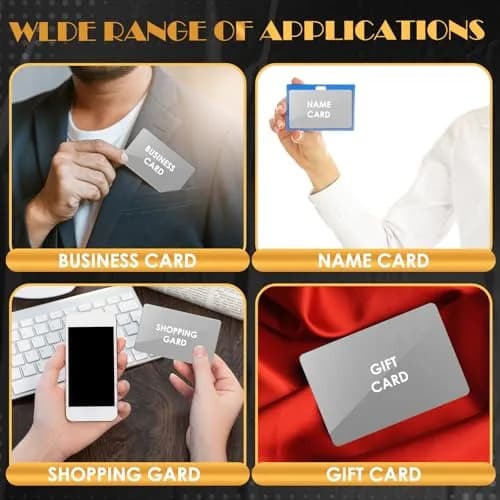 weparmeety Metal Business Cards 86 x 54 x 0.45mm | Aluminum Laser Engraving Blanks for Custom Designs thumbnail 6