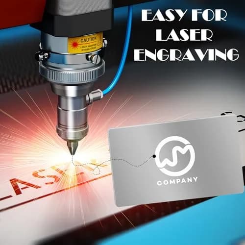 weparmeety Metal Business Cards 86 x 54 x 0.45mm | Aluminum Laser Engraving Blanks for Custom Designs thumbnail 3