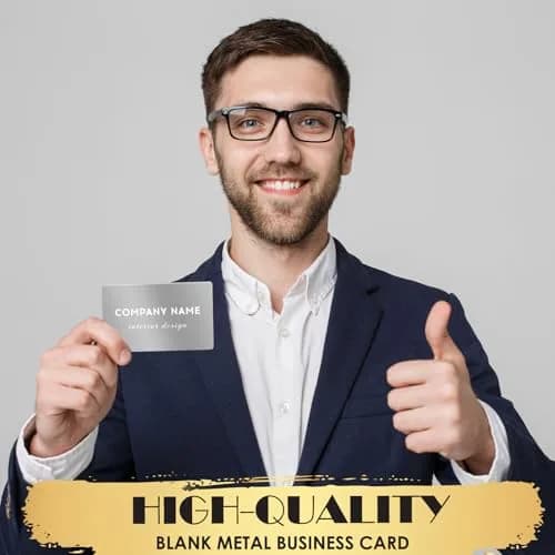 weparmeety Metal Business Cards 86 x 54 x 0.45mm | Aluminum Laser Engraving Blanks for Custom Designs thumbnail 4