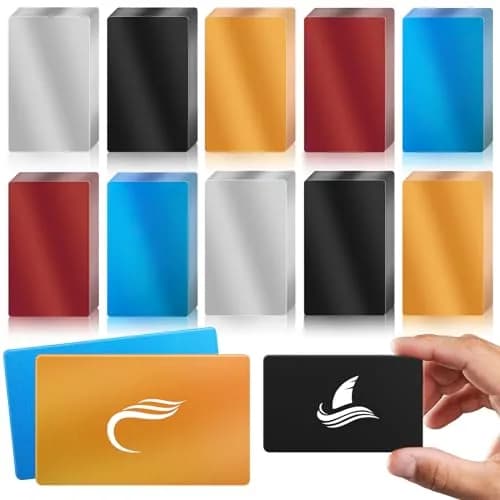 weparmeety 100Pcs Aluminum Business Cards 86 x 54mm | Laser Engraving Blanks for Crafting & Gifts thumbnail 1