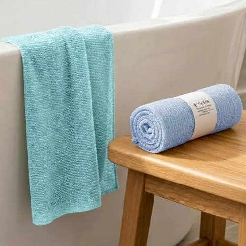 Yiclick Exfoliating Washcloth Towel 2 Pack | Effective Body Scrubber for Smooth Skin in Shower thumbnail 6