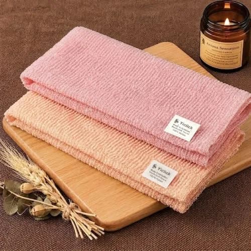 Yiclick Exfoliating Washcloth Towel 2-Pack (40-inch Length) | Korean Japanese Style Back Scrubber for Shower thumbnail 8