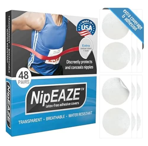 NipEaze Original Sports Nipple Covers Extra Size (48 Pairs) | Patented Anti-Chafe Protection thumbnail 1