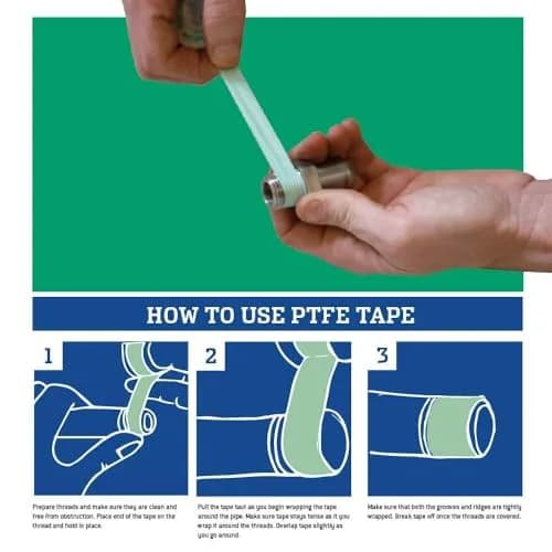 Gasoila Green PTFE Thread Seal Tape 1/2 Inch x 260 Inch | Leak-Proof, High-Density, Non-Toxic thumbnail 4