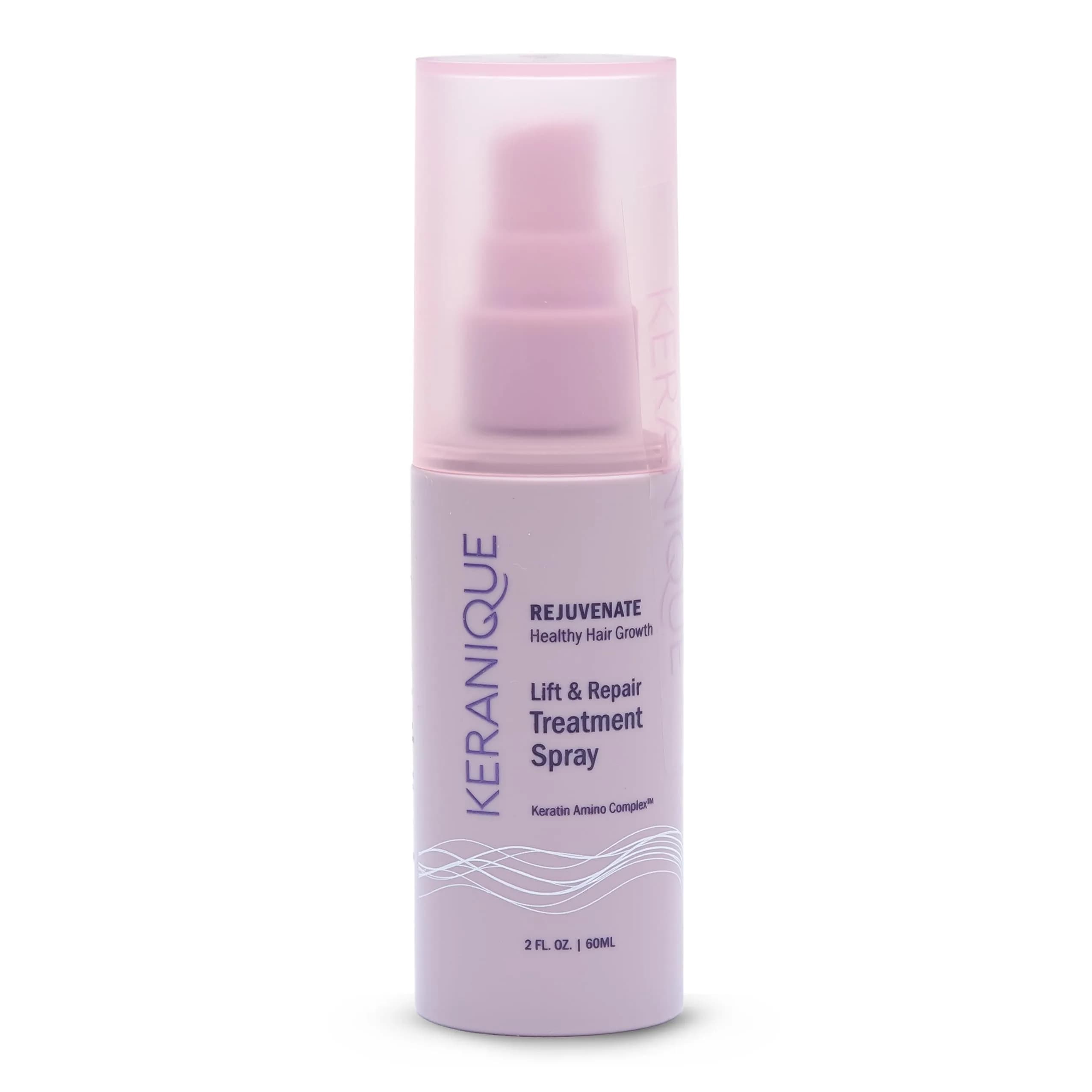 Keranique Lift & Repair Treatment Spray with Keratin Amino Complex™ 2X3.4 Fl Oz | Instant Volume & Split End Repair — Clear