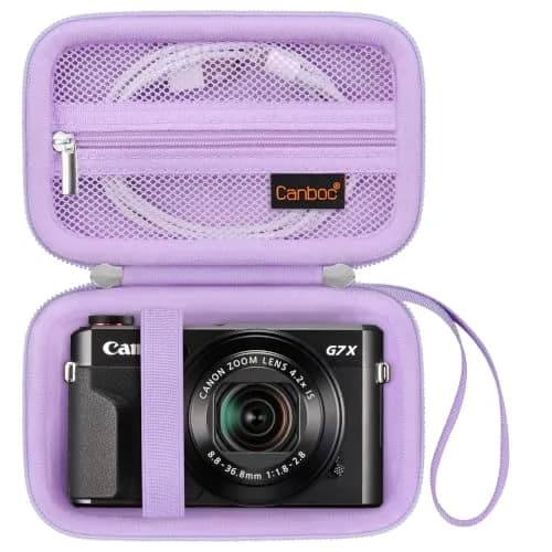 Canboc Purple Case for Canon PowerShot G7X Mark III/ Mark II Digital Camera | Fits Cameras Under 5.1x2.9x2.26 Inch thumbnail 1