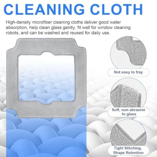 Frexusuent Replacement Mop Pads for Ecovacs Winbot MINI2 Window Cleaner Robot (9 Pcs, Microfiber) | Compatible with MINI2 Only thumbnail 3