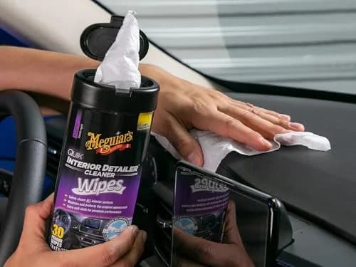 Meguiar's Quik Interior Detailer Wipes G13600, 180 Total Wipes | Dashboard & Trim Cleaner for Leather, Vinyl, Rubber, Metal, LCD, Navigation Screens thumbnail 5