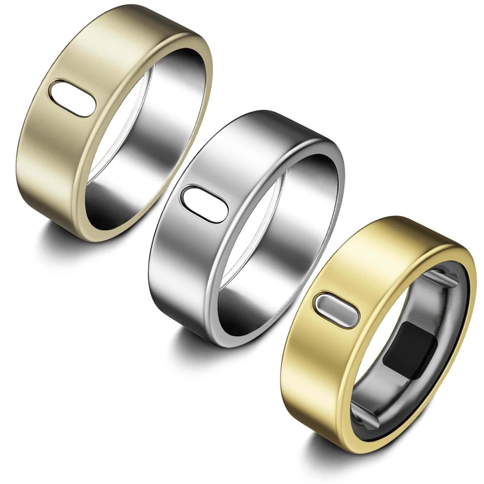 ZOOROO Oura Ring Gen 3/4 Case 3-Pack | Size 9 Gold+Silver+Champagne, TPU Protector with Charging Hole