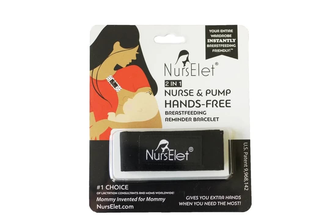 NursElet Nursing Bracelet, Hands-Free Shirt Holder & Breastfeeding Reminder (Denim - 2 Units) — Sweet Dreams - 2 Units