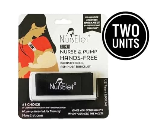 NursElet Nursing Bracelet, Hands-Free Shirt Holder & Reminder, 2 Units (Sweet Dreams) | Patented USA-Made thumbnail 7