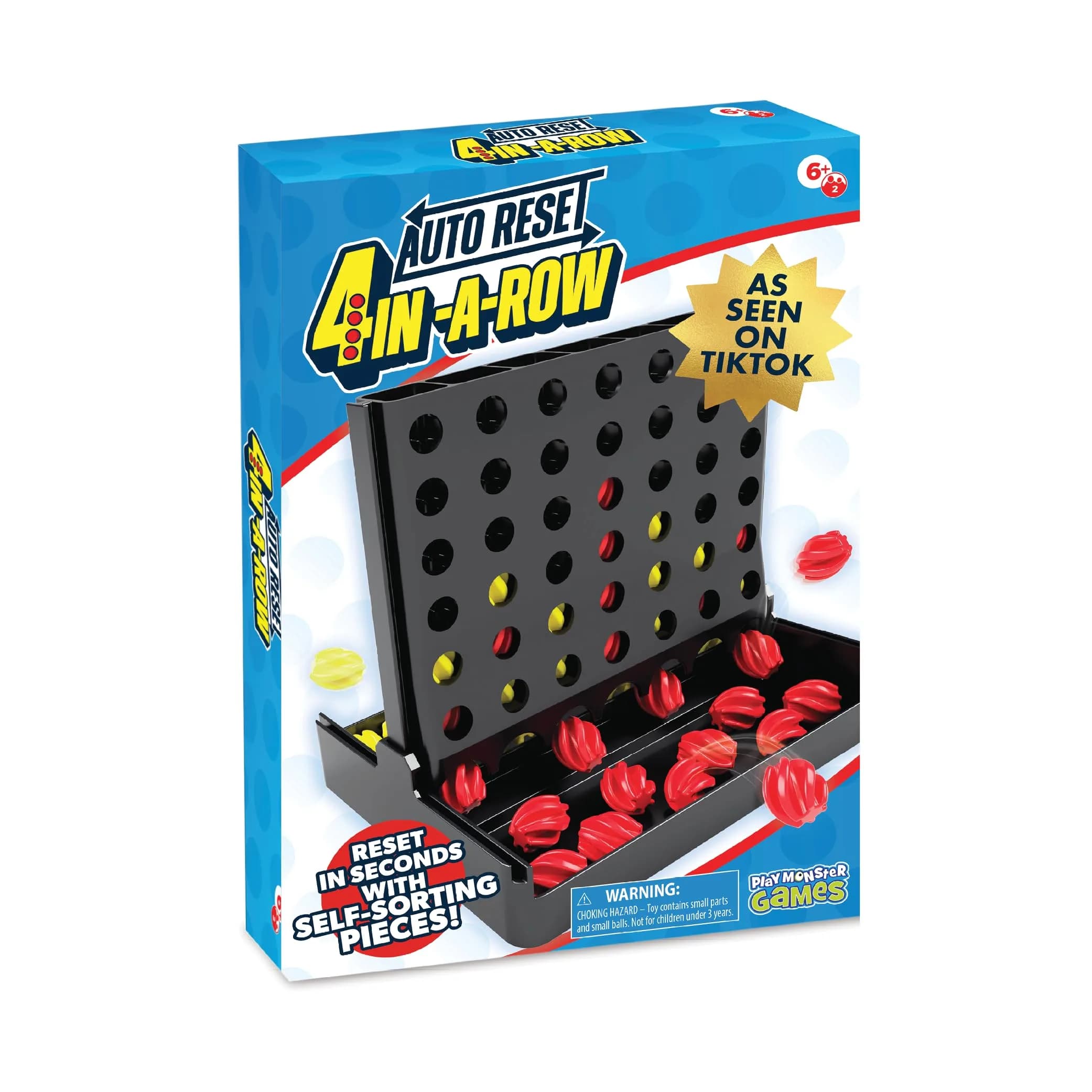 PlayMonster Navy Battle Board Game | 2-Player Strategy Game with Auto-Reset Feature — 4-in-a-row