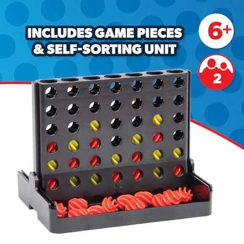 PlayMonster Auto Reset 4-in-a-Row Board Game | Educational Tabletop Game for Kids Ages 6+ thumbnail 4