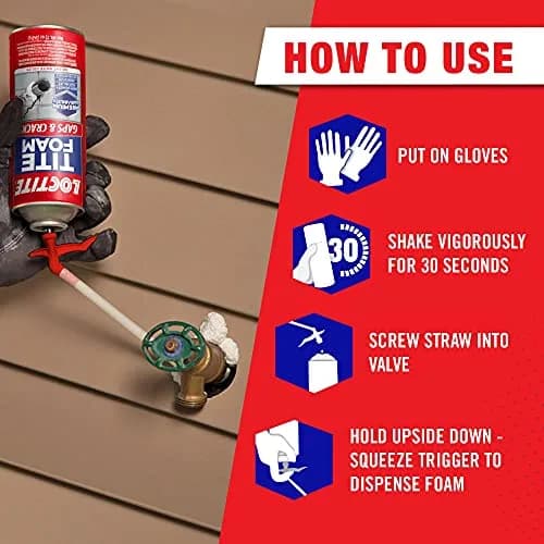 Loctite Tite Foam Gaps & Cracks Insulating Foam Sealant 12 oz (3-Pack) | Fills, Seals, and Insulates Gaps Up to 1 Inch thumbnail 4