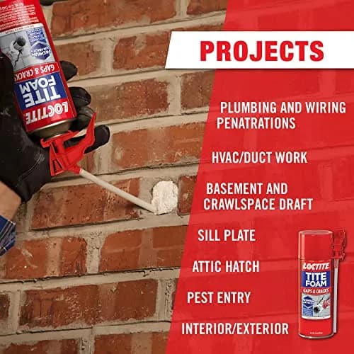 Loctite Tite Foam Gaps & Cracks Insulating Foam Sealant 12 oz (3-Pack) | Fills, Seals, and Insulates Gaps Up to 1 Inch thumbnail 3