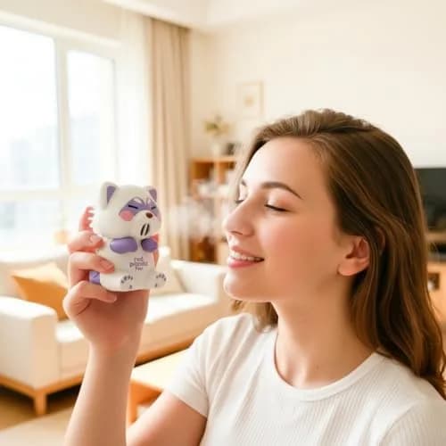 DFOBUNDO Clip-On Cooling Fan for Cups - 3 Speeds, Rechargeable, Panda Style | 5.5 cm (2.17 in) Height thumbnail 5