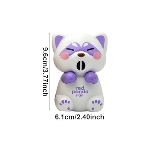 DFOBUNDO Clip-On Cooling Fan for Cups - 3 Speeds, Rechargeable, Panda Style | 5.5 cm (2.17 in) Height thumbnail 6