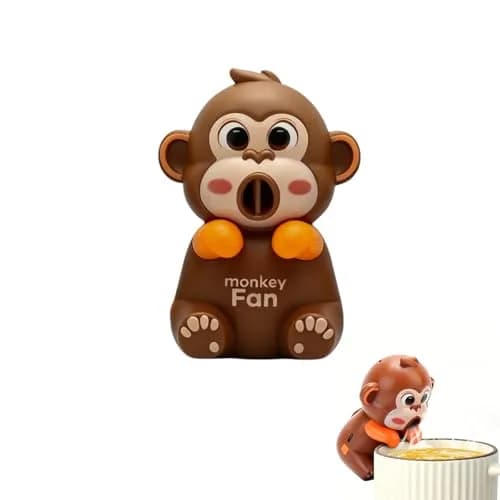 DFOBUNDO Monkey Clip-On Cooling Fan for Cups - 3 Speeds, Rechargeable | 10 cm (3.9 in) Length thumbnail 1