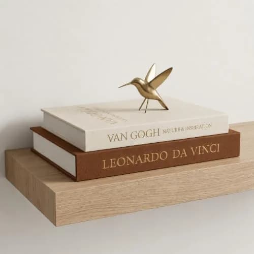 Inoostar Aesthetic Decorative Books Set of 2 Linen Boxes 20 cm (7.87") | Enhance Coffee Table, Bookshelf or Mantle Decor thumbnail 1