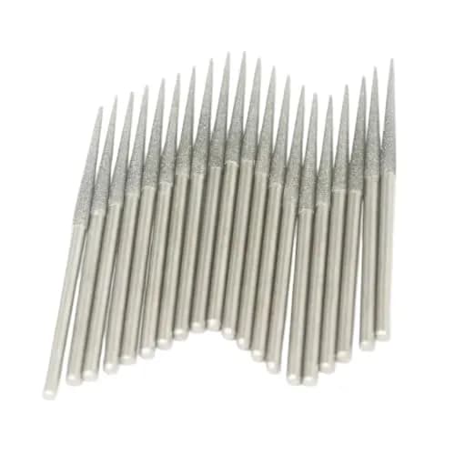 Luo ke 20 Pcs 1/8" Shank Diamond Cone Burr Set, 3mm Cone Shape Expanding Hole Drill Bits | For Stone, Glass, Ceramics, Jewelry thumbnail 1
